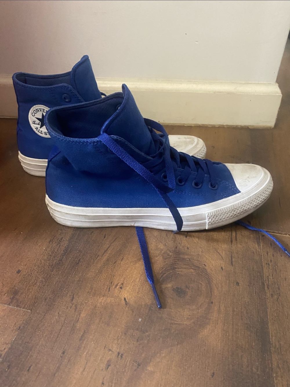 Converse High Top Chuck Taylor II edition shoes Cobalt blue